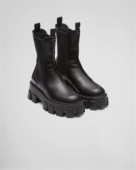 prada leather logo boots